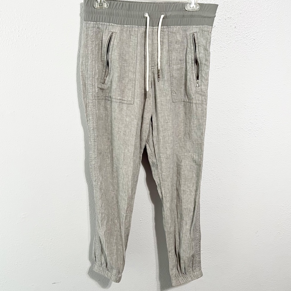 Athleta Cabo jogger gray grey linen size 2
